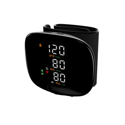 Automatic Digital Wrist Blood Pressure Monitor with Heart Rate Tracking and Smart Touch LCD Screen