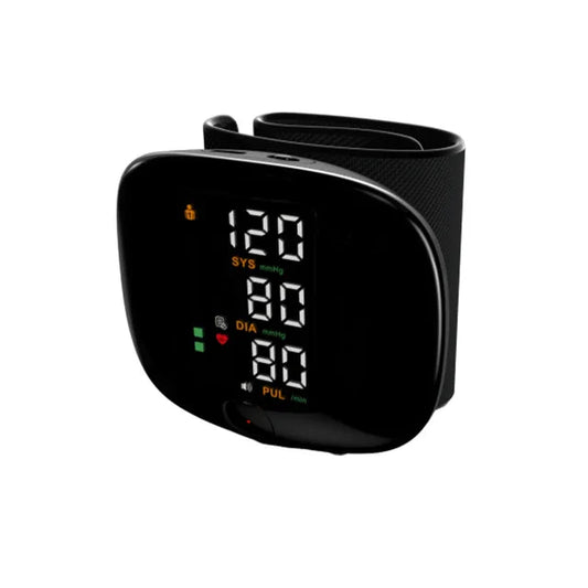 Automatic Digital Wrist Blood Pressure Monitor with Heart Rate Tracking and Smart Touch LCD Screen